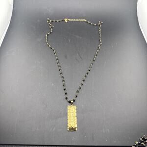 Handmade Artisan SB Signed Hammered Pendant necklace - Vintage 1990s